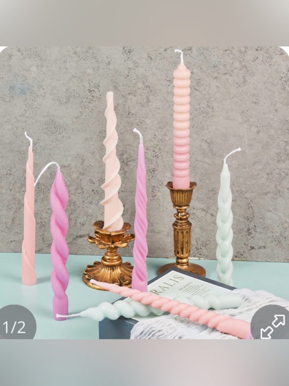 Candle-Making or Resin Art Spiral Pattern SILICONE Molds (8-pack)